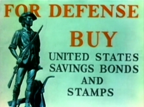 Screenshots from the 1942 Warner Bros. cartoon Any Bonds Today?