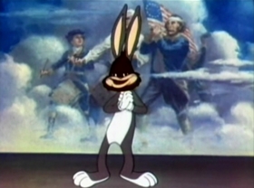Screenshots from the 1942 Warner Bros. cartoon Any Bonds Today?