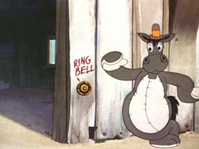 Screenshots from the 1942 Walter Lantz cartoon Under the Spreading Blacksmith