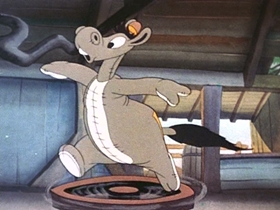 Screenshots from the 1942 Walter Lantz cartoon Under the Spreading Blacksmith