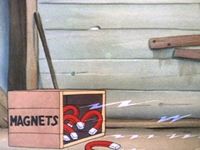Screenshots from the 1942 Walter Lantz cartoon Under the Spreading Blacksmith