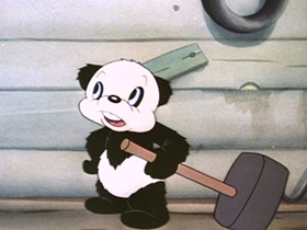 Screenshots from the 1942 Walter Lantz cartoon Under the Spreading Blacksmith