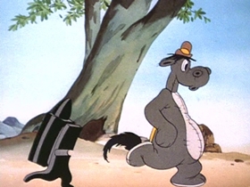 Screenshots from the 1942 Walter Lantz cartoon Under the Spreading Blacksmith