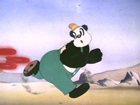 Screenshots from the 1942 Walter Lantz cartoon Under the Spreading Blacksmith