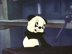 Screenshots from the 1942 Walter Lantz cartoon Under the Spreading Blacksmith