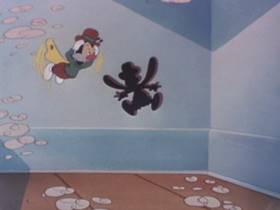 Screenshots from the 1942 Walter Lantz cartoon Goodbye Mr. Moth