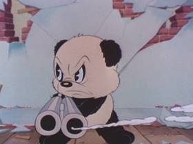 Screenshots from the 1942 Walter Lantz cartoon Goodbye Mr. Moth