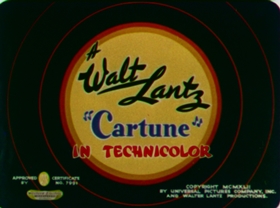Screenshots from the 1942 Walter Lantz cartoon Nutty Pine Cabin