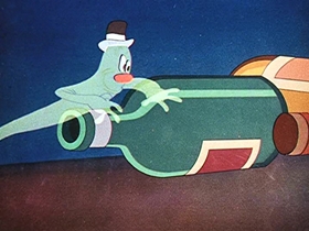Screenshots from the 1942 Walter Lantz cartoon Juke Box Jamboree