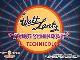 Screenshots from the 1942 Walter Lantz cartoon Juke Box Jamboree