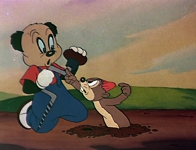 Screenshots from the 1942 Walter Lantz cartoon Andy Panda