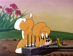 Screenshots from the 1942 Walter Lantz cartoon Andy Panda