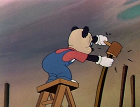 Screenshots from the 1942 Walter Lantz cartoon Andy Panda