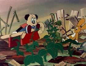 Screenshots from the 1942 Walter Lantz cartoon Andy Panda