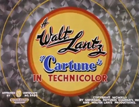 Screenshots from the 1942 Walter Lantz cartoon Andy Panda