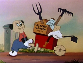 Screenshots from the 1942 Walter Lantz cartoon Andy Panda