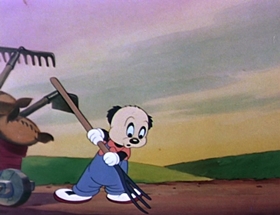 Screenshots from the 1942 Walter Lantz cartoon Andy Panda