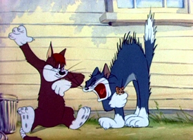 Screenshots from the 1943 MGM cartoon Sufferin