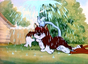 Screenshots from the 1943 MGM cartoon Sufferin