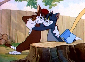 Screenshots from the 1943 MGM cartoon Sufferin