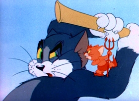 Screenshots from the 1943 MGM cartoon Sufferin