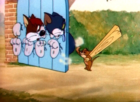 Screenshots from the 1943 MGM cartoon Sufferin
