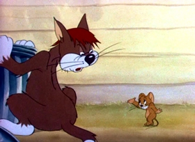 Screenshots from the 1943 MGM cartoon Sufferin