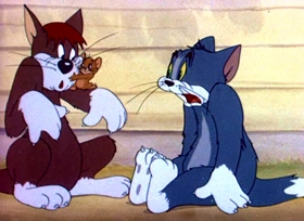 Screenshots from the 1943 MGM cartoon Sufferin