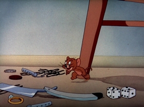 Screenshots from the 1943 MGM cartoon The Lonesome Mouse