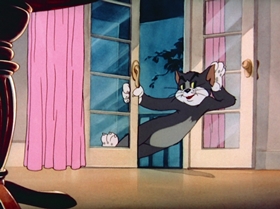 Screenshots from the 1943 MGM cartoon The Lonesome Mouse