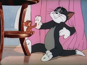 Screenshots from the 1943 MGM cartoon The Lonesome Mouse