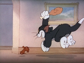 Screenshots from the 1943 MGM cartoon The Lonesome Mouse