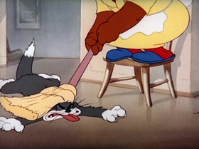 Screenshots from the 1943 MGM cartoon The Lonesome Mouse