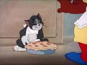 Screenshots from the 1943 MGM cartoon The Lonesome Mouse