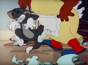 Screenshots from the 1943 MGM cartoon The Lonesome Mouse