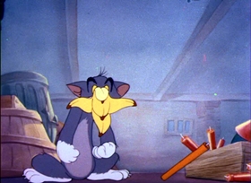 Screenshots from the 1943 MGM cartoon Yankee Doodle Mouse