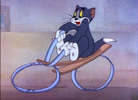 Screenshots from the 1943 MGM cartoon Yankee Doodle Mouse
