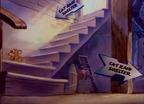 Screenshots from the 1943 MGM cartoon Yankee Doodle Mouse