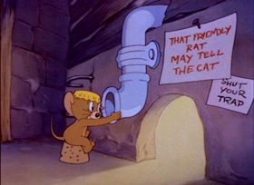 Screenshots from the 1943 MGM cartoon Yankee Doodle Mouse