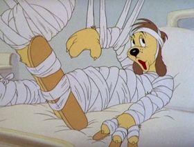 Screenshots from the 1943 MGM cartoon War Dogs