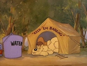 Screenshots from the 1943 MGM cartoon War Dogs