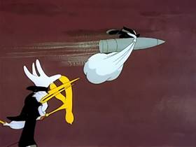 Screenshots from the 1943 MGM cartoon The Stork