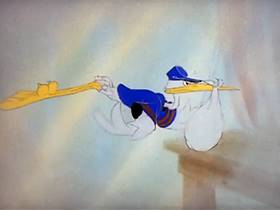 Screenshots from the 1943 MGM cartoon The Stork