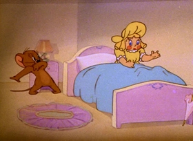 Screenshots from the 1943 MGM cartoon Baby Puss