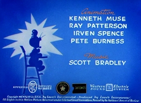 Screenshots from the 1943 MGM cartoon Baby Puss