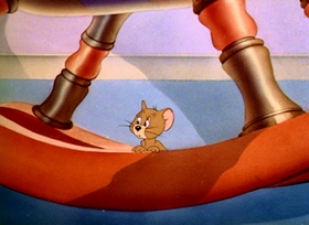 Screenshots from the 1943 MGM cartoon Baby Puss