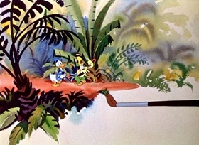 Screenshots from the 1943 Disney cartoon Aquarela do Brasil