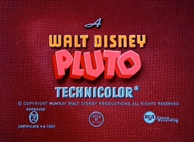 Screenshots from the 1943 Disney cartoon Private Pluto