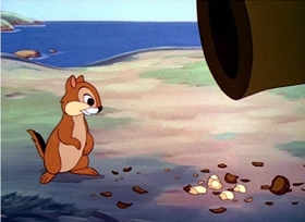 Screenshots from the 1943 Disney cartoon Private Pluto