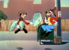Screenshots from the 1943 Disney cartoon Victory Vehicles